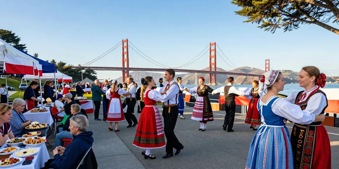 Polish cultural festival at https://www.sfpol.com/ showcasing vibrant community and traditional dances.