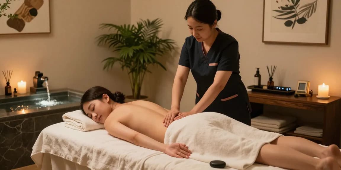 Relaxing 부산스웨디시 massage treatment in a serene spa environment