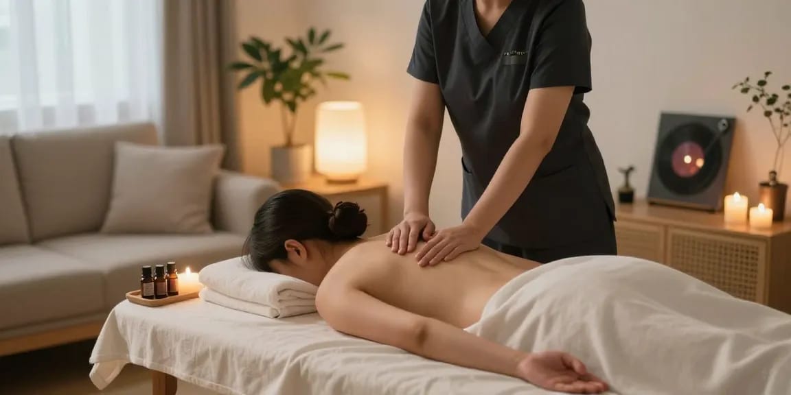 서대문출장안마 중 편안한 마사지 장면