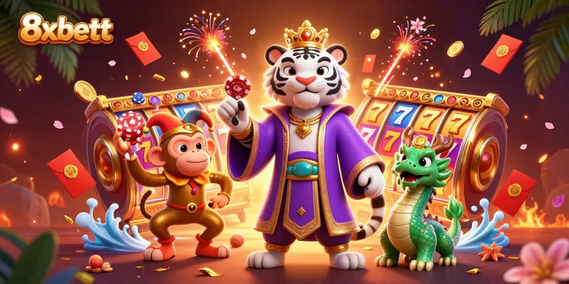 Experience the thrill of winning at 8xbett with an exciting playful casino scene.