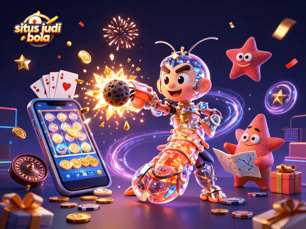 Experience exciting gameplay at situs judi bola with vibrant 3D characters and dynamic casino elements.