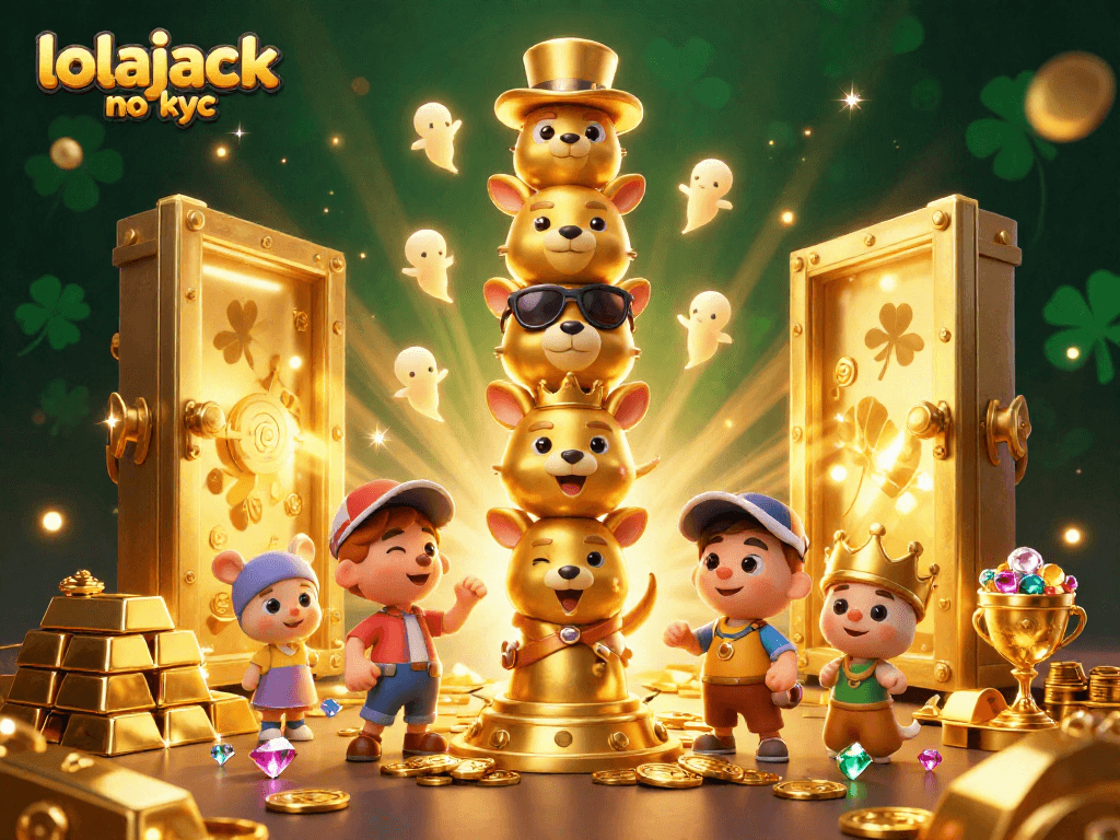 Spin reels and win big at lolajack no kyc casino with vibrant 3D cartoon characters.