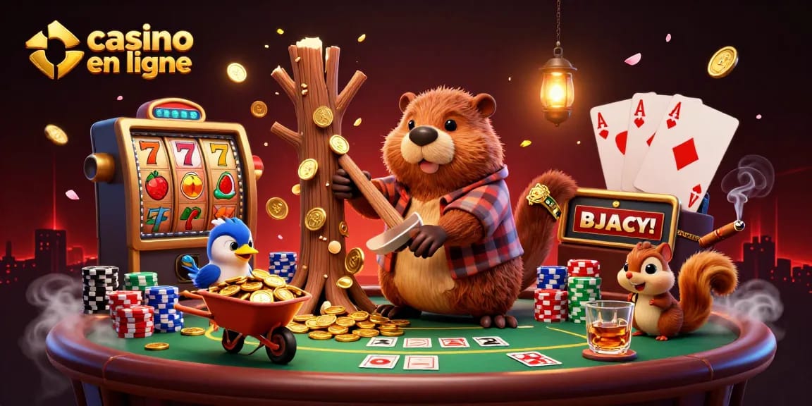 Jouez dans un casino en ligne avec des personnages amusants collectant des pièces d'or.
