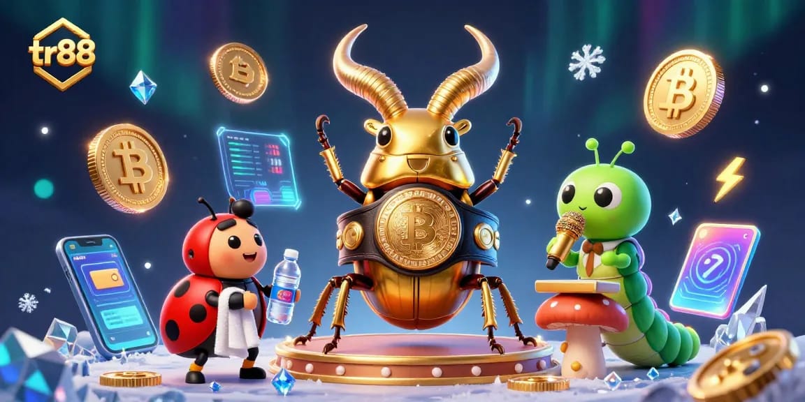 Bet on tr88 in a vibrant casino-themed showdown with a legendary stag beetle.