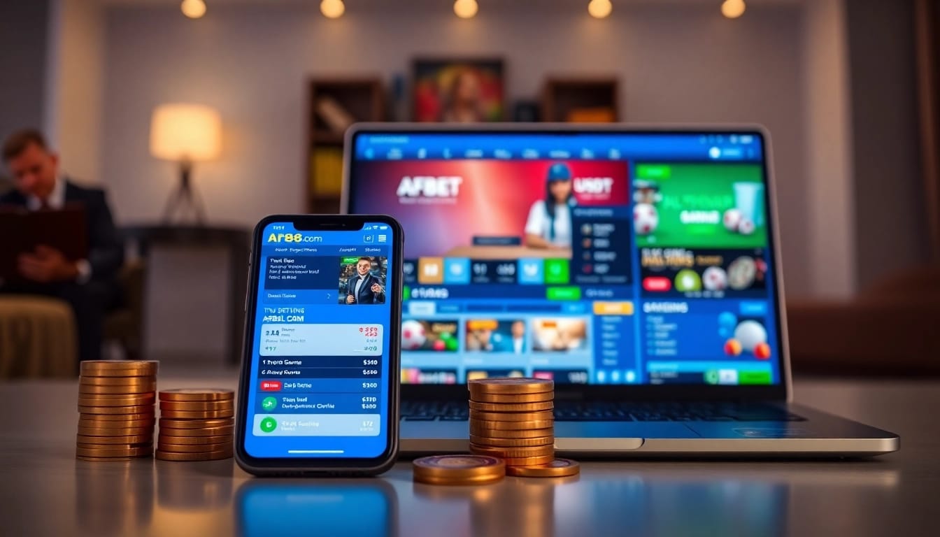 Engaging online betting interface showcasing af88.com with vibrant colors and modern design.