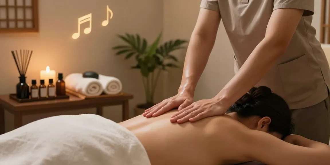 Experience a soothing 스웨디시 massage therapy session in a tranquil spa.