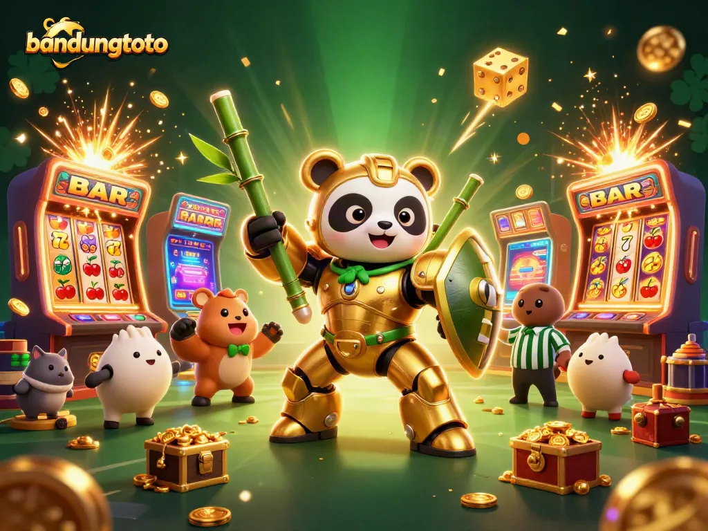 Engage with the thrilling bandungtoto gaming experience featuring dynamic slot machines and vibrant characters.