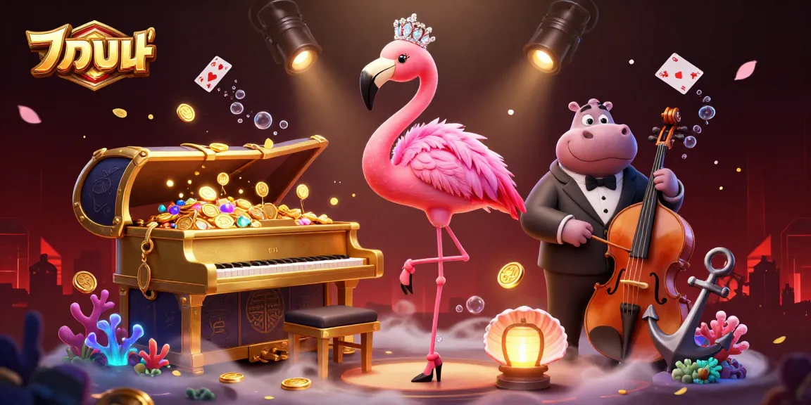 Experience thrilling แทงบอล action with our vibrant 3D illustration featuring a lively casino scene.