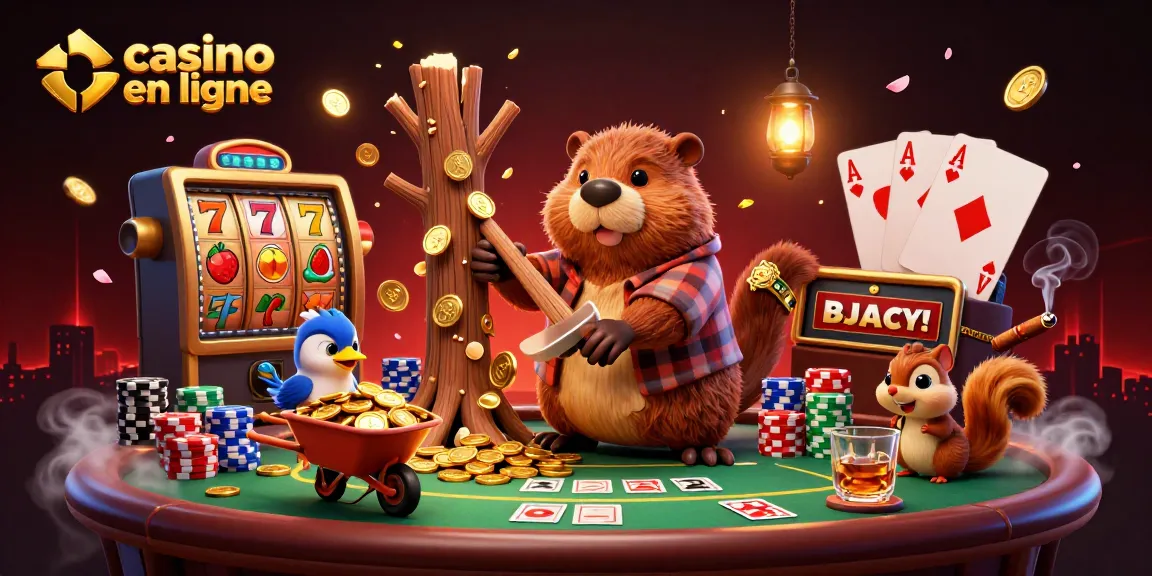 Jouez dans un casino en ligne avec des personnages amusants collectant des pièces d'or.