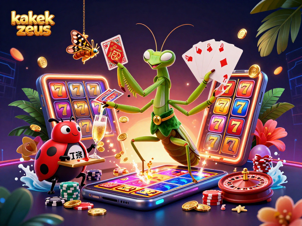 Kakek Zeus offers exciting spins and jackpots in this vibrant casino scene filled with action.