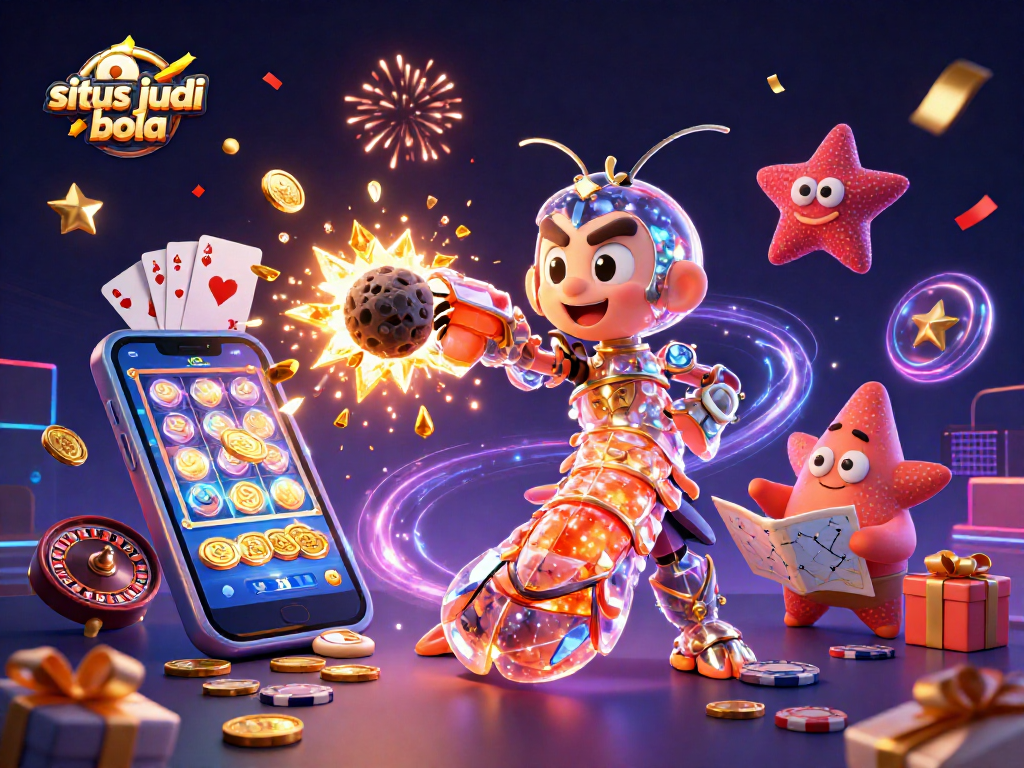 Experience exciting gameplay at situs judi bola with vibrant 3D characters and dynamic casino elements.