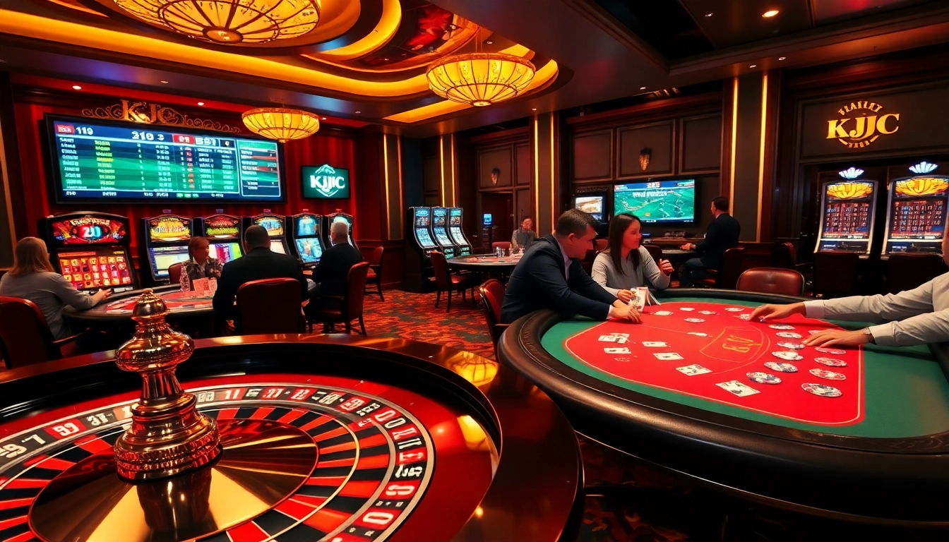 Engage in thrilling gameplay at KJC's online casino featuring poker and slot machines.