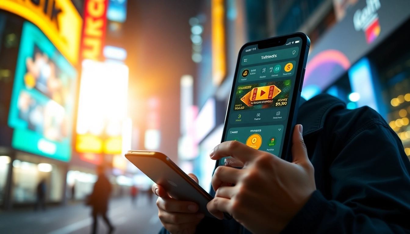 MV 88 app interface displayed on a smartphone in an urban setting, symbolizing secure online betting.