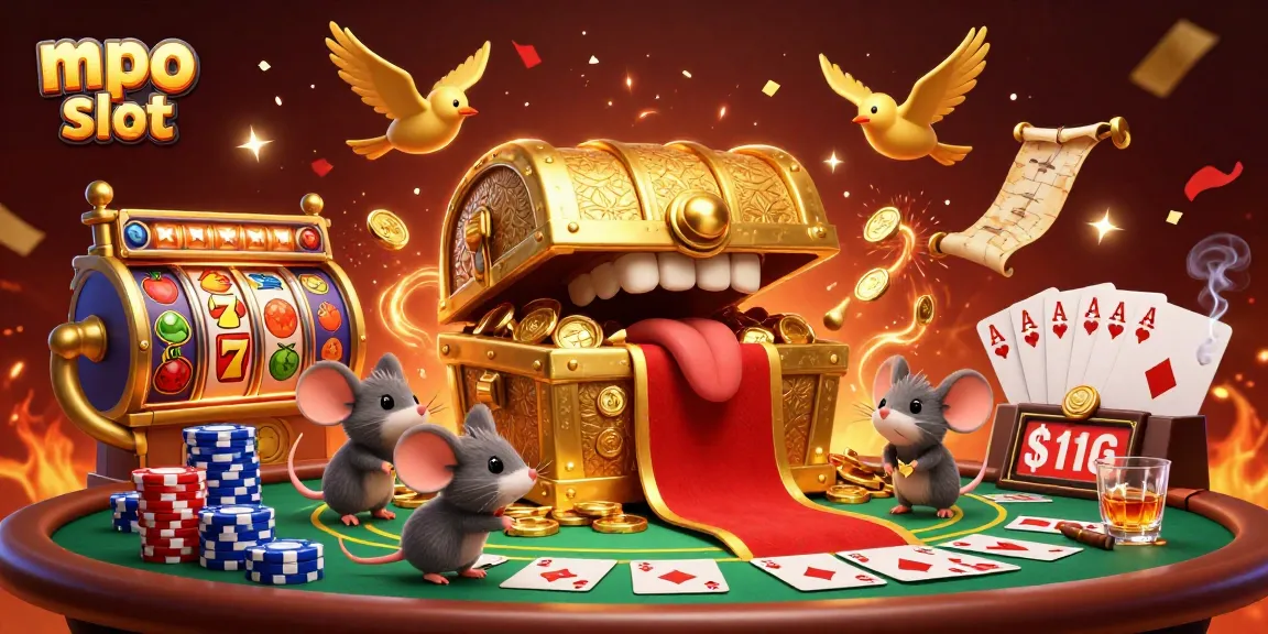 Spin the reels of mpo slot as a treasure chest delights adventurer mice with riches!
