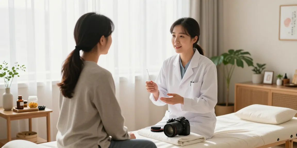 수원교통사고한의원 healing treatment scene with practitioner and patient consultation for effective recovery