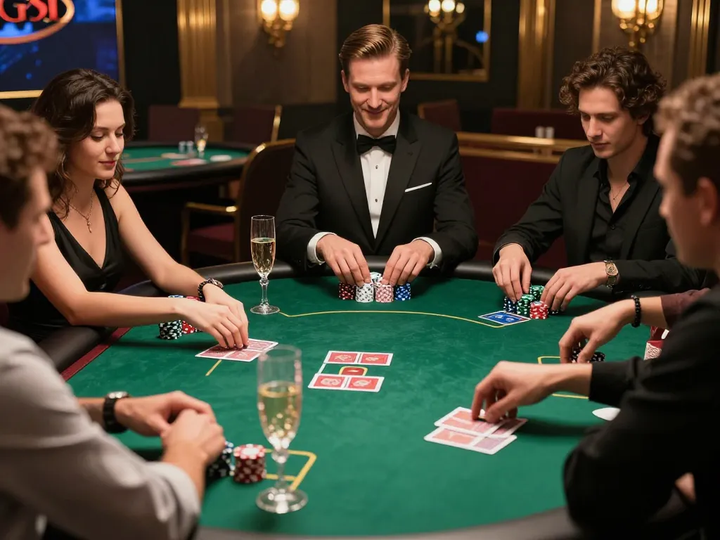Experience the excitement of GG88 VIP gaming with elite players engaged in high-stakes poker.