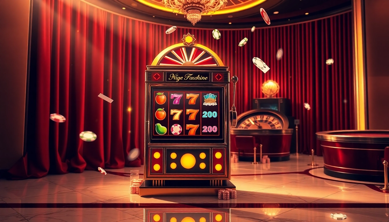 Spin the slot 2d in a vibrant casino with luxurious decor and animated elements.