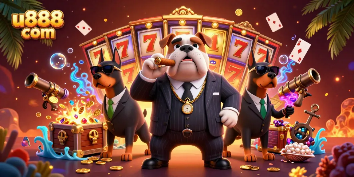 Experience thrilling slots at u888 com with a vibrant 3D illustration of excitement and fortune.