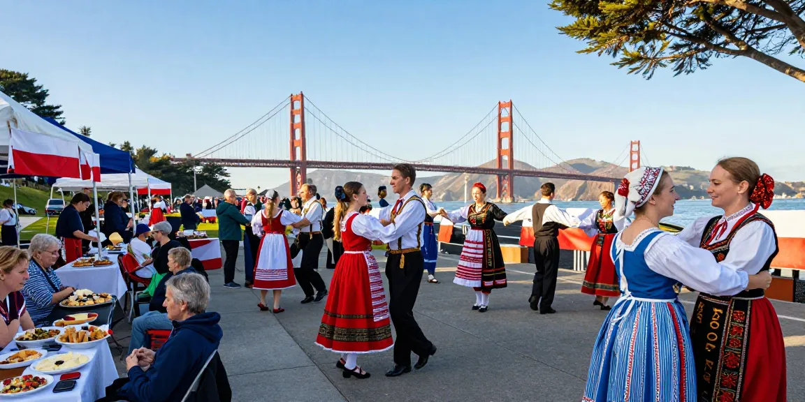 Polish cultural festival at https://www.sfpol.com/ showcasing vibrant community and traditional dances.