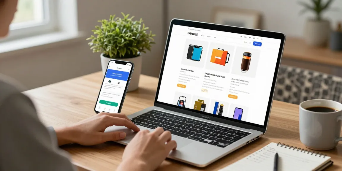 Engaging online shopping experience at https://forumup.org/shop/search.php?ca_id=&addr1=&addr2=&addr3=&schKeyword= with a user browsing products on a laptop.