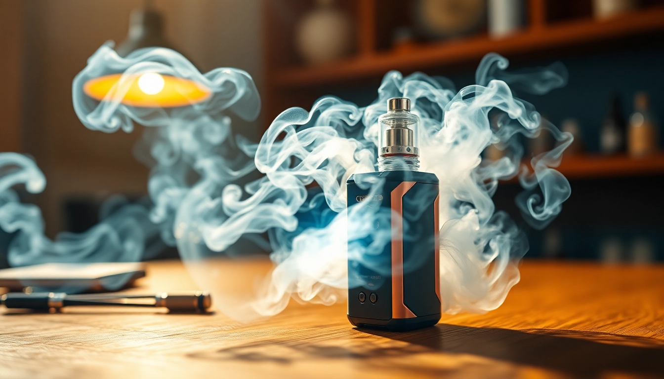 Experience premium quality and flavor with Vape & E-Liquids, showcased in a stylish setting.