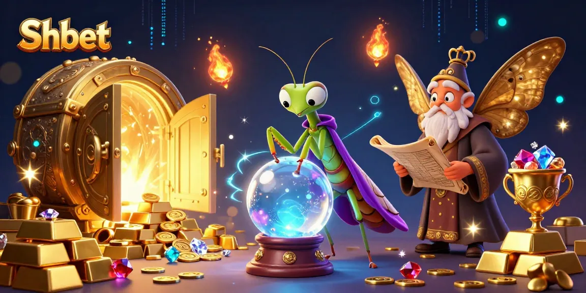 Experience thrilling gameplay at Shbet with mystical elements and fortune-telling characters surrounded by treasures.