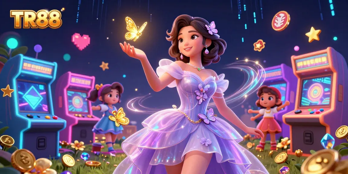 Engaging gamers at TR88 with vibrant online casino illustrations featuring exciting gaming elements.