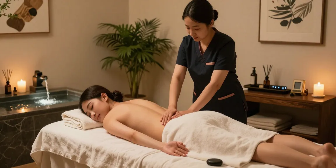 Relaxing 부산스웨디시 massage treatment in a serene spa environment