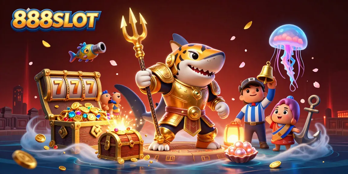Experience 888SLOT with thrilling underwater battles, vibrant visuals, and exciting game elements.