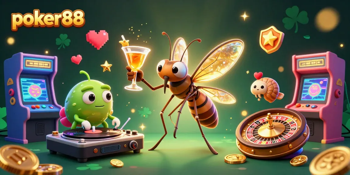 Experience poker88 thrills with colorful characters and casino elements in an engaging 3D illustration.