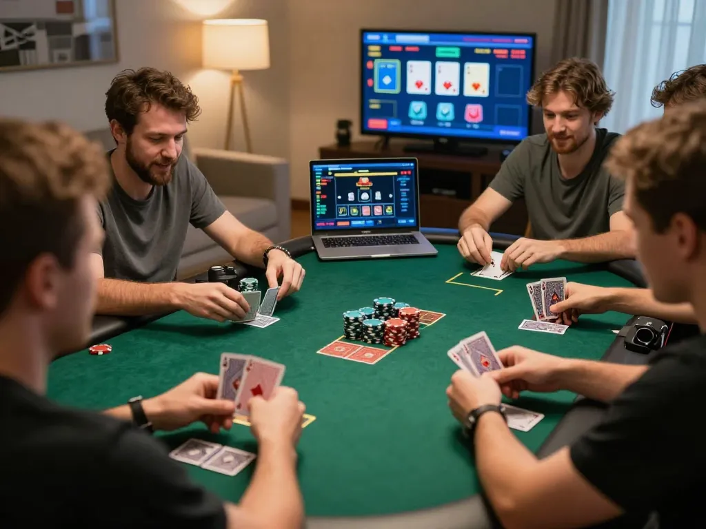 Players strategizing in an online poker game using nano banana 3 for enhanced image accuracy.
