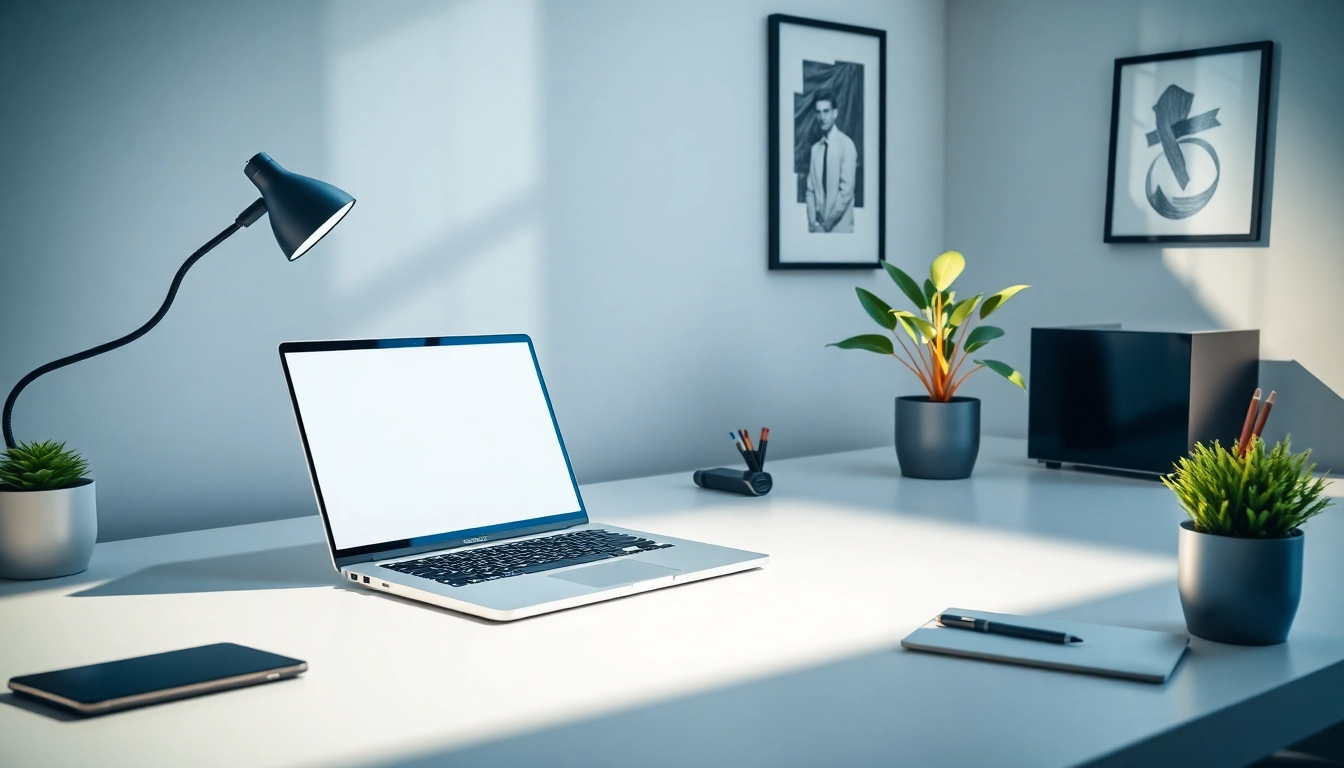 Engaging workspace highlighting geekthc technologies with modern gadgets and vibrant decor.