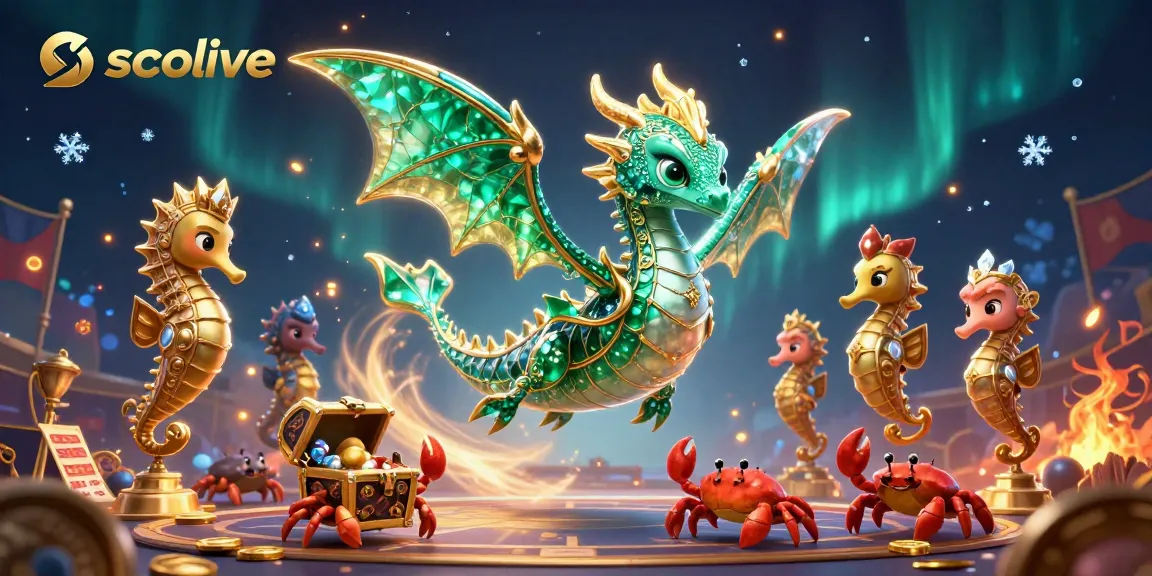 Socolive brings sports betting to life with a dynamic dragon and treasure scene, showcasing action and excitement.