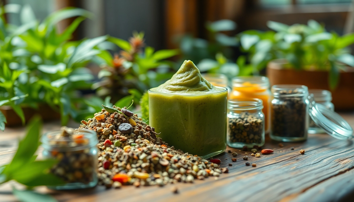Stardawg shake showcased beautifully among jars of herbs and spices.
