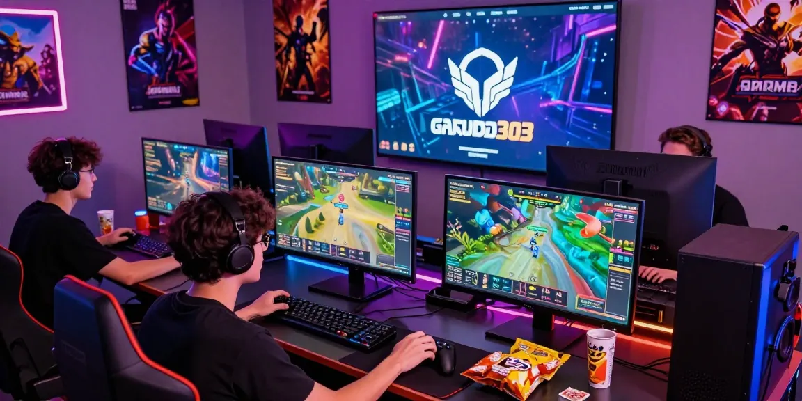 Engaging gaming scene with players enjoying garuda303 online platform, showcasing community spirit and vibrant atmosphere.