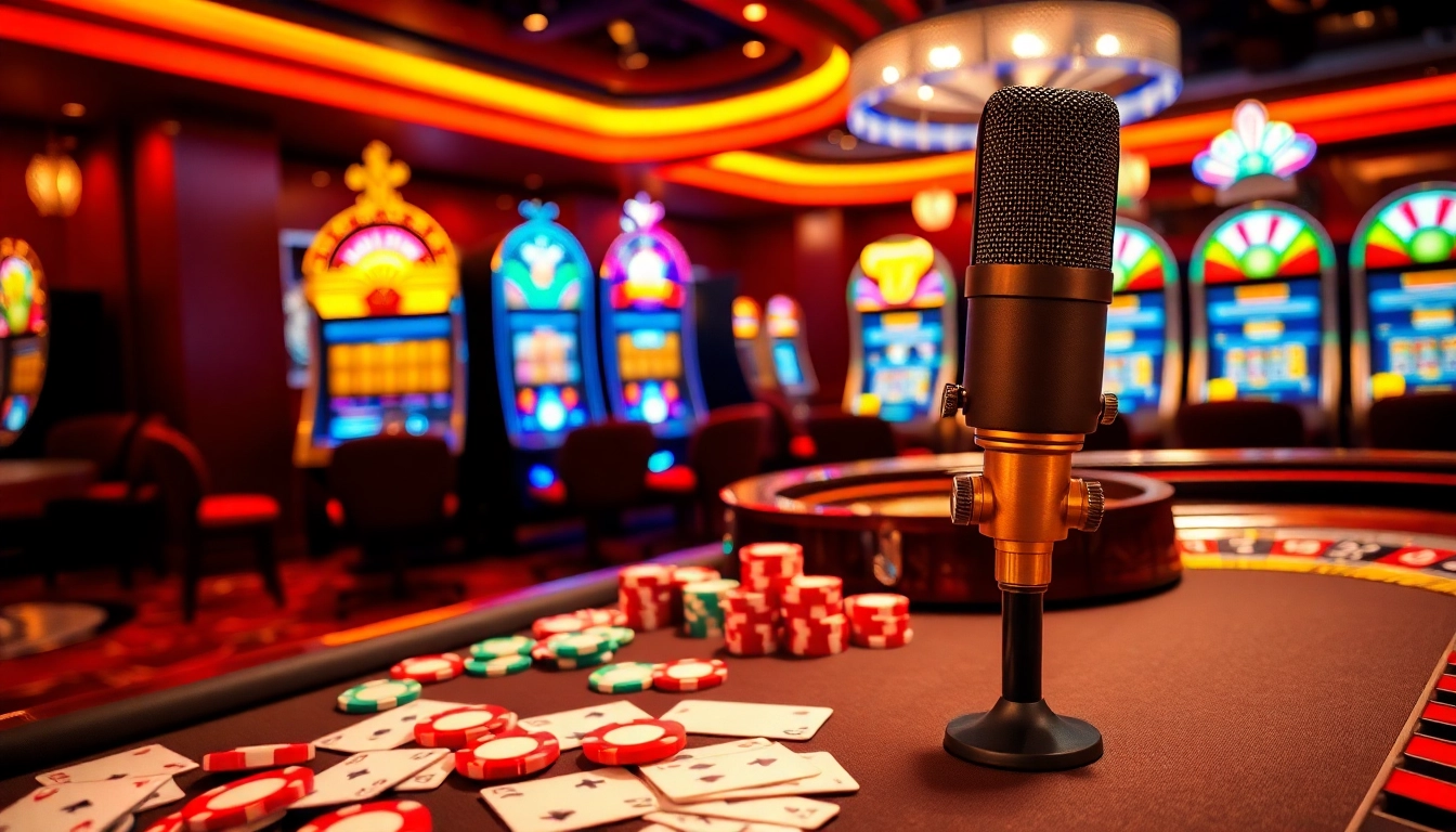 Casino excitement illuminated with MV 88 microphone for immersive sound capturing.