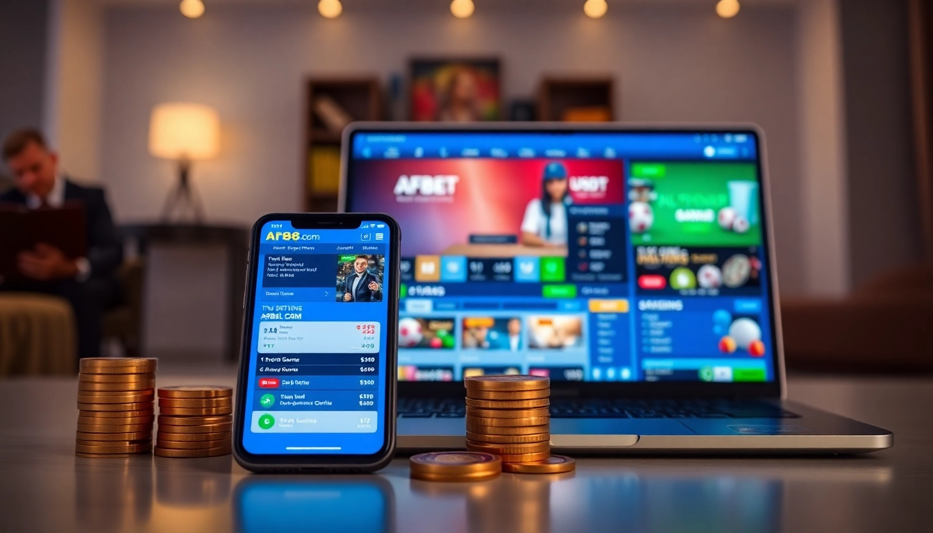 Engaging online betting interface showcasing af88.com with vibrant colors and modern design.