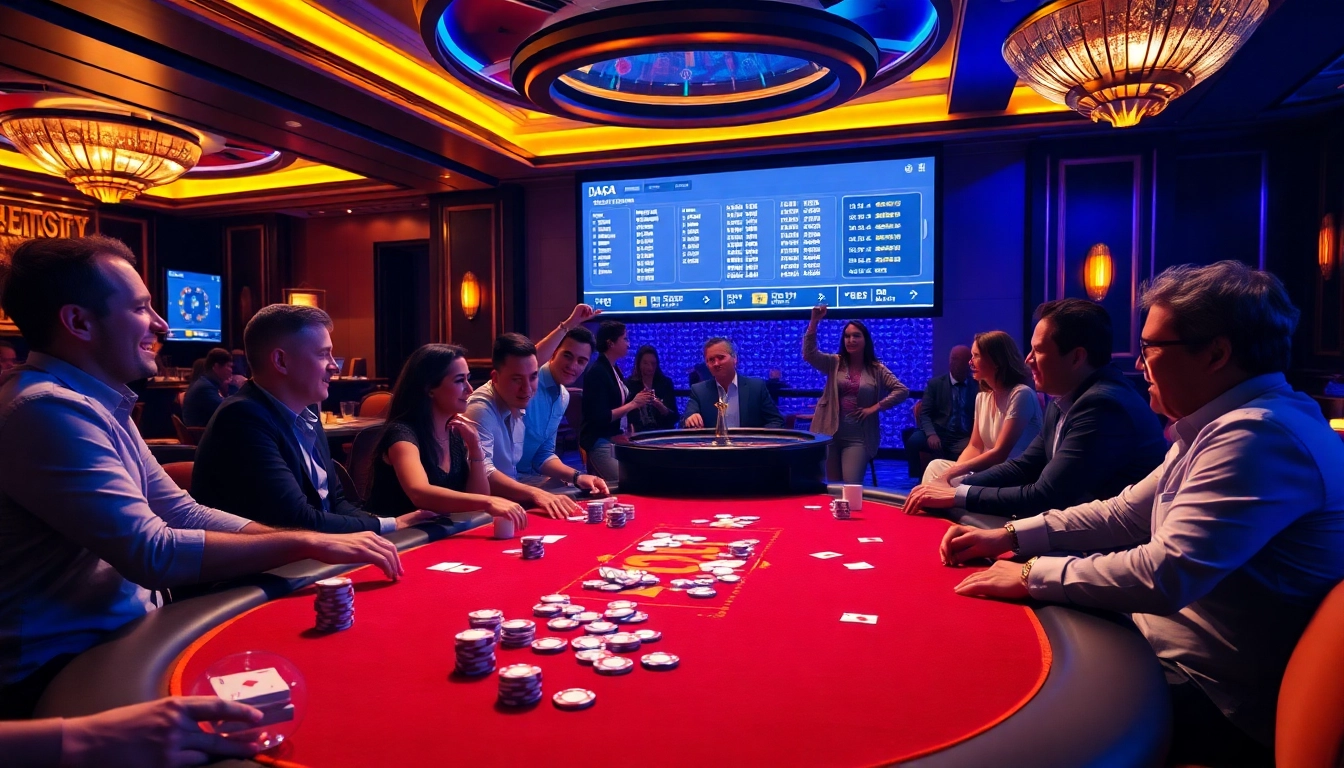 Experience high-stakes poker at daga com with vibrant players, quality chips, and an exciting atmosphere.
