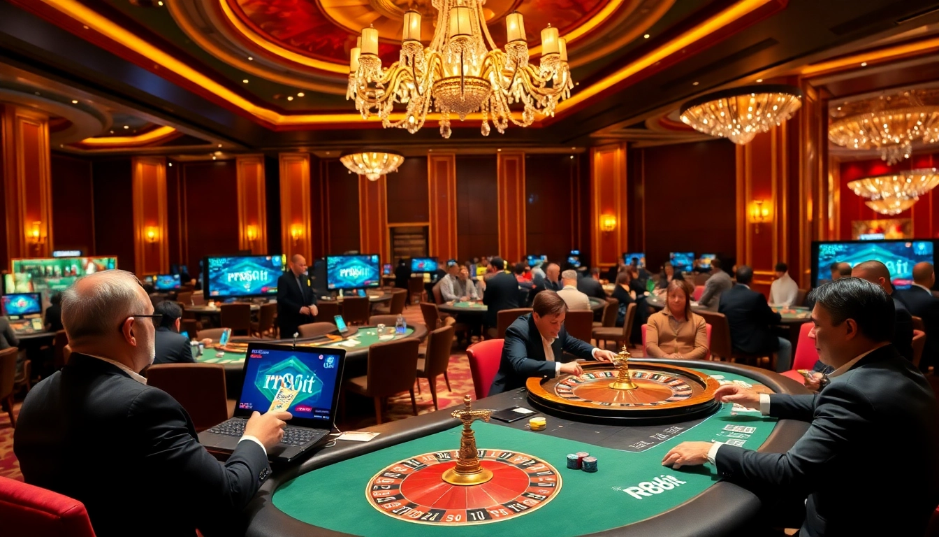 Experience high-stakes poker action in a luxurious rr88it casino environment.