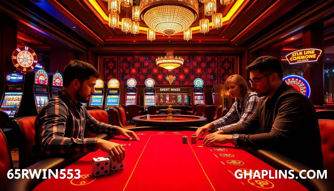 Experience the thrill of gaming at 6RWIN55 COM with an exciting casino showdown featuring high-stakes poker.