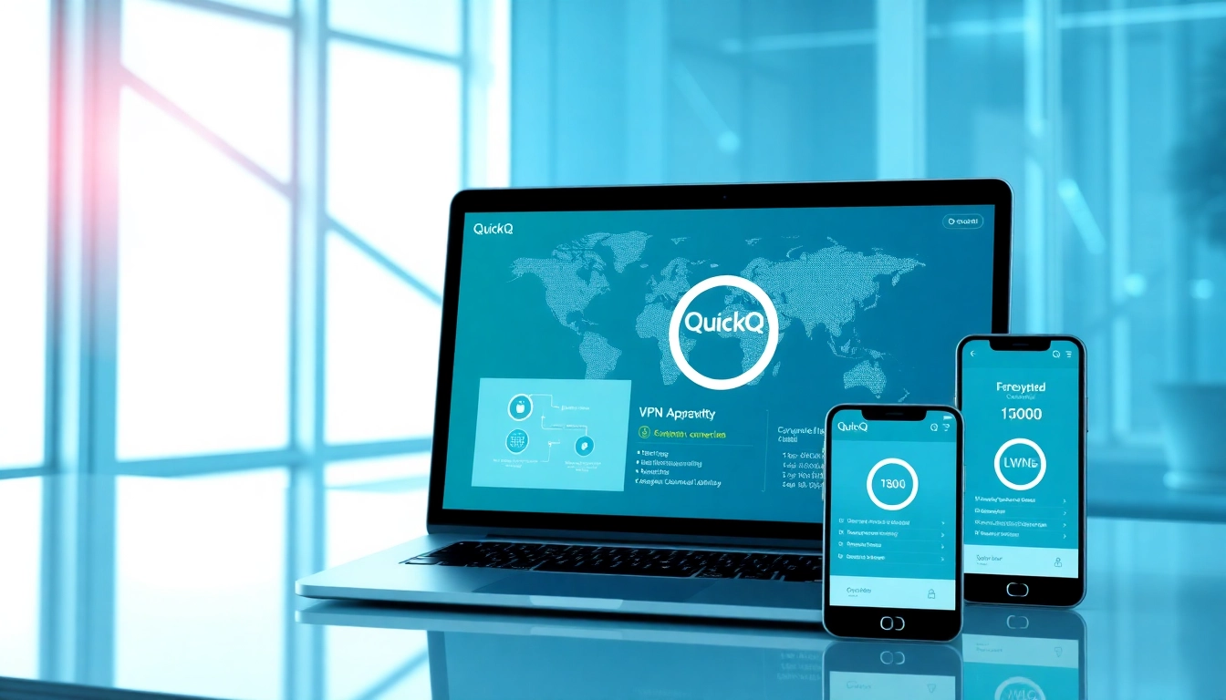 QuickQ下载 - 在现代工作空间中多设备显示的安全 VPN 应用程序。