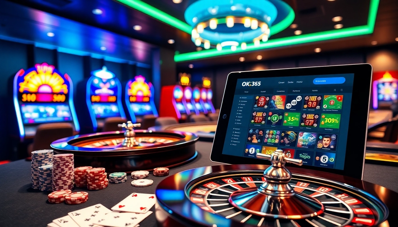 Experience premium online gambling at OK365 with vibrant casino tables and engaging games.