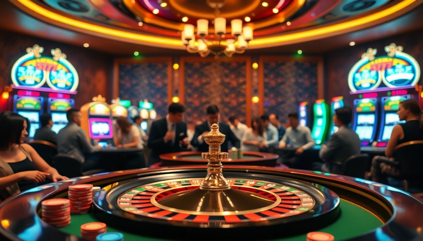 Engaging players in a casino scene celebrating the thrill of the 5z777 betting experience.