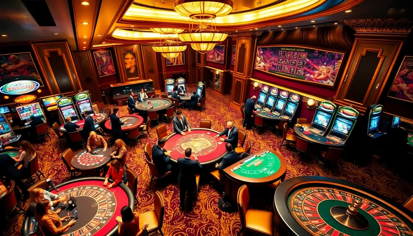 Experience the excitement of gambling at https://kjc.uk.com/ with vibrant casino tables and players enjoying their game.