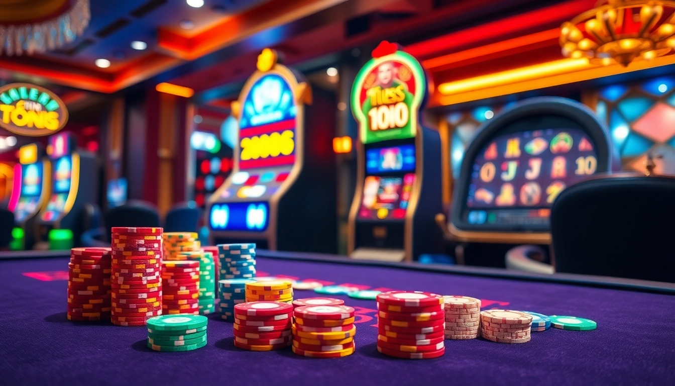 Experience thrilling gaming at 7c77 with a poker table, chips, and hot casino action.