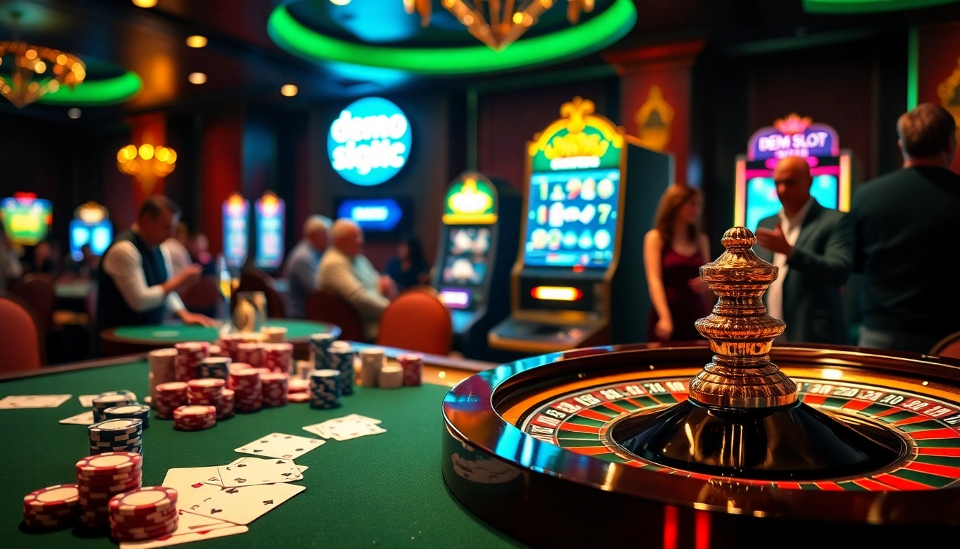 Experience demo slot pragmatic excitement at a luxurious casino table filled with action.