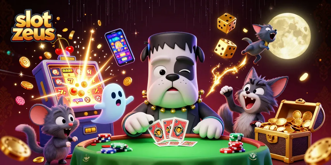 Spin and win big with slot zeus surrounded by exciting casino elements.